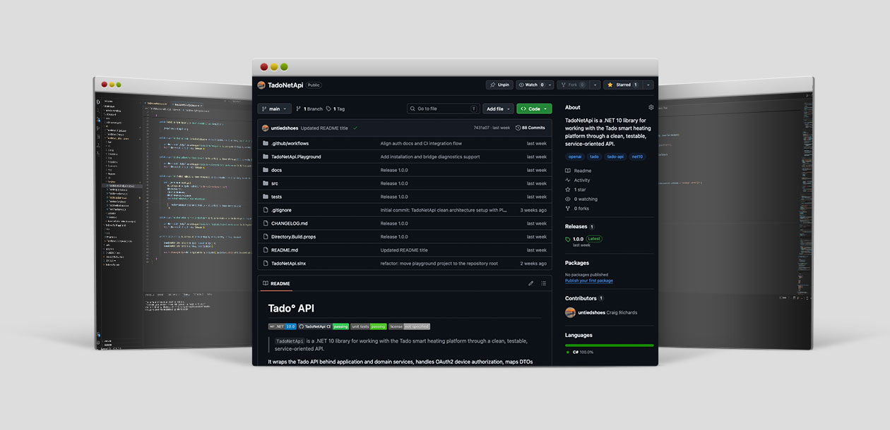 TadoNetApi - A .NET SDK and integration playground for the Tado Smart Home Heating API - test